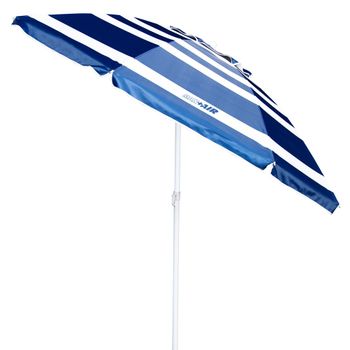 Sombrilla Playa Antiviento Ø220 Cm C/mástil Inclinable Y Protección Uv50 Aktive