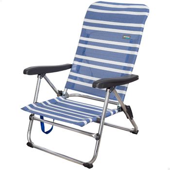 Silla De Playa Y Jardín Plegable Solenny Reclinable 5 Posiciones 67x63x114  Cm con Ofertas en Carrefour