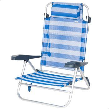 Aktive Silla De Playa Plegable Marinera 8 Posiciones 47x49x82 Cm