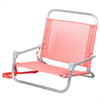 Silla De Playa Textileno Y Aluminio 46x44x49 Cm - Aktive. Coral