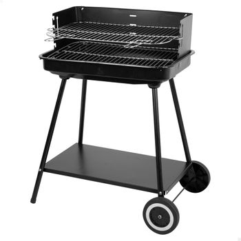 Aktive-barbacoa Carbon 55x38x82cm C/ruedas