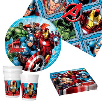 Vajilla Infantil Avengers 37 Piezas