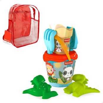 Fisher-price Set Cubo De Playa C/accesorios Y Mochila Transporte