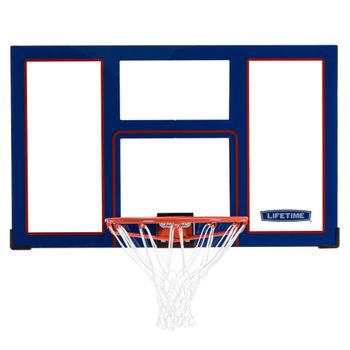 SPORTNOW Tablero de Baloncesto para Interior Exterior de Pared Aro de Baloncesto  Canasta de Baloncesto 110x90x70 cm Negro