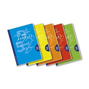 Paquete 5 Libretas Lamela A4 - C 2,5 - 50 H. Pack 5 Colores Bã¡sicos Surtidos