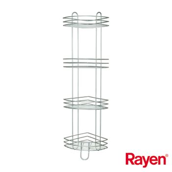 Rayen, Rinconera De Ducha Y Baño, 4 Estantes, 95 X 22 X 22 Cm, Color Gris Metalizado