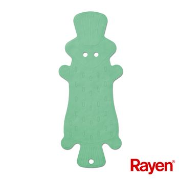 Rayen, Alfombra Para Baño Infantil, 100% Caucho Natural, Antideslizante, Ventosas De Alta Resistencia, 86x33 Cm, Cocodrilo, Verde