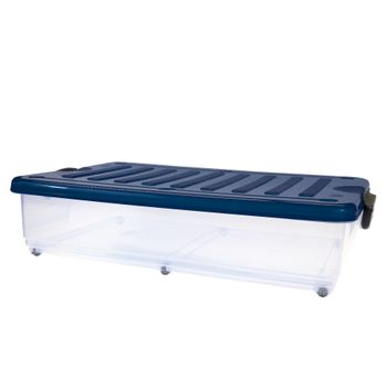 Caja Ordenación Bajocama Plástico Denox Eurobox 79 X 49,5 X 18,5 Cm Azul