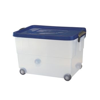 Caja De Ordenación Plástico Denox Eurobox 59 X 40 X 38 Cm 60l Azul