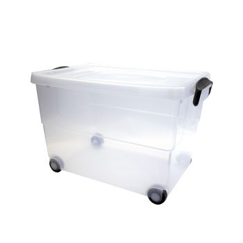 Caja De Ordenación Plástico Denox Eurobox 59 X 40 X 38 Cm 60l Transparente