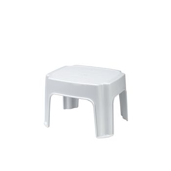 Taburete Comodín Plástico Denox 36 X 29,5 X 24,5 Cm Blanco