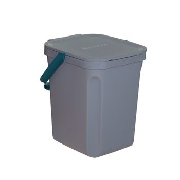 Cubo De Basura De Residuos Orgánicos Plástico Denox 10 Litros Gris