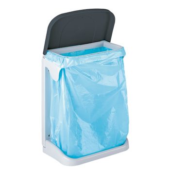 Cubo De Basura Con Soporte Para Bolsa Denox Inner 20 Litros Gris