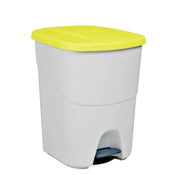 Cubo Basura De Reciclaje Con Separador Denox Pedalbin Ecológico 40l Amarillo