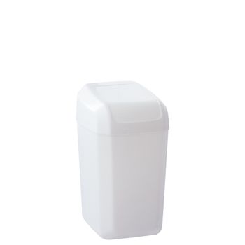 Cubo De Basura Con Tapa Basculante Denox Troya 15 Litros Blanco