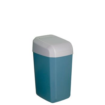 Cubo De Basura Con Tapa Basculante Denox Troya 15 Litros Azul