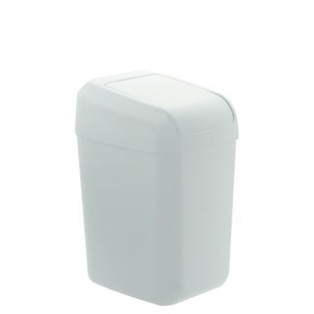 Cubo De Basura Con Tapa Basculante Denox Troya 30 Litros Blanco