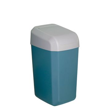 Cubo De Basura Con Tapa Basculante Denox Troya 30 Litros Azul