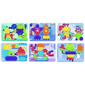 Juego Miniland Laminas Robots 31x21 Cm Pack De 6 Unidades