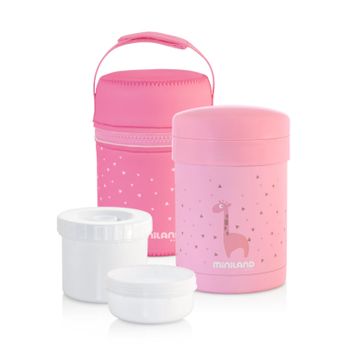 Duffi Baby Termo Porta Biberon Polipiel Bebe. Circulos Rosa con Ofertas en  Carrefour