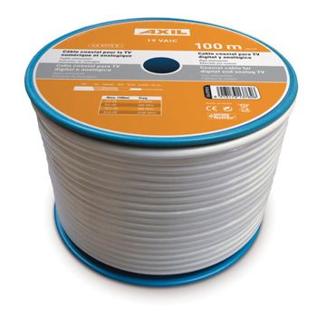 Cable Coaxial Tipo 19vatc Blanco 100 Mt