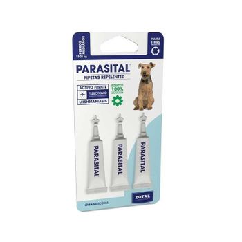 Pipetas Repelentes Parasital Razas Medianas De 10 A 25 Kg, 3 Unidades