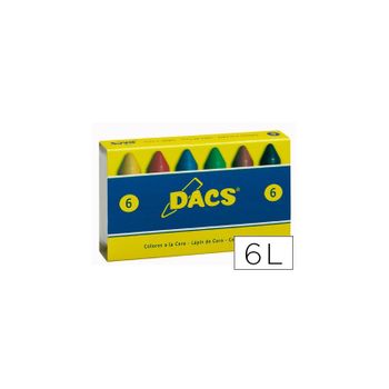 Lapices Cera Dacs Caja De 6 Colores 10 Unidades