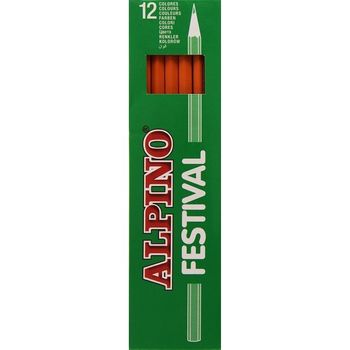 Alpino Festival Lapices De Colores Naranja Caja -12u-