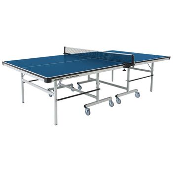 SPORTNOW Mesa de Ping Pong Dobrável com Rodas Mesa de Ping Pong Profissional  para Interior e Exterior Tamanho Padrão com Rede Raquetes e Bolas  274x152,5x76 cm Azul