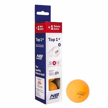 Caja 3+1 Pel Ping Pong Enebe Top 1* Naranja