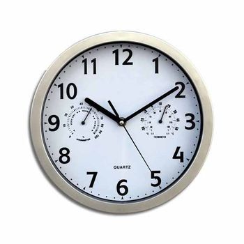 Reloj Pared Con Termometro-higrometro 23 Cm - Inalsa - 7121..