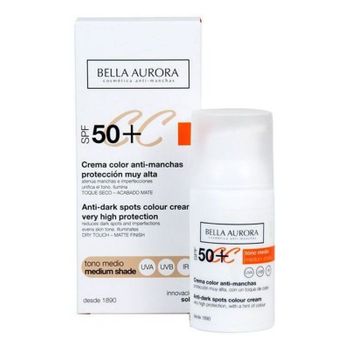 Corrector Antimanchas Cc Cream Bella Aurora Tono Medio Spf 50 (30 Ml)