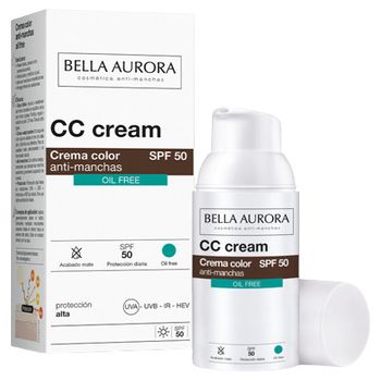 Bella Aurora Cc Cream Antimanchas Oil Free Spf 50+ 30 Ml