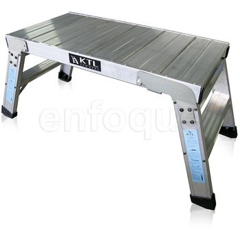 Plataforma De Trabajo Profesional De Aluminio Plegable 2 Peldaños 45x90 Serie Karla