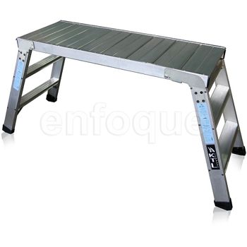 Plataforma De Trabajo Profesional De Aluminio Plegable 3 Peldaños 45x120 Serie Karla