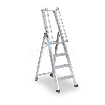 Escalera Industrial De Aluminio Telescópica Apoyo-tijera Doble Acceso 5 + 5  Peldaños Con Barra Estabilizadora Serie Telescopic con Ofertas en Carrefour