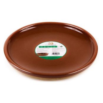 Plato Llano Raimundo Cerámica Marrón Barro Cocido (28 Cm)