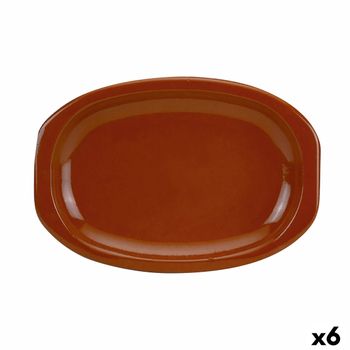 Fuente De Cocina Raimundo Barro Profesional Barro Cocido Marrón 6 Unidades 36 X 25 Cm