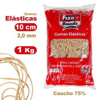 Bolsa 1000g Gomas Elásticas Nº10 Fixo 2mm X 10cm