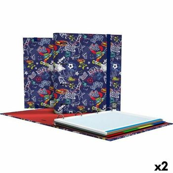 Carpeta De Anillas Grafoplas Carpebook Star Azul Oscuro A4 (2 Unidades)