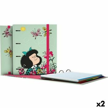 Carpeta De Anillas Grafoplas Carpebook Mafalda Verde A4 (2 Unidades)