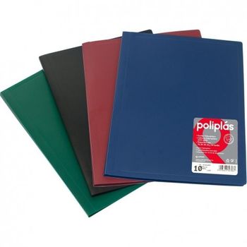 Grafopl?s Carpeta Polipl?s De Polipropileno Opaco Con 30 Fundas Soldadas Folio Azul