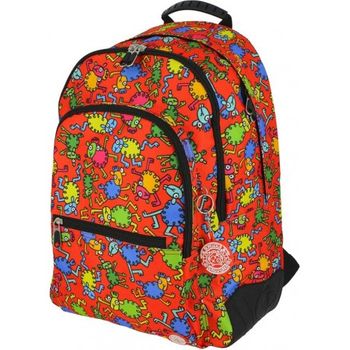 Mochila Escolar 37500179 Con Bolsillo Para Portátil, Lenguas, 31.5 X 43 X 21 Cm, Multicolor (rojo)