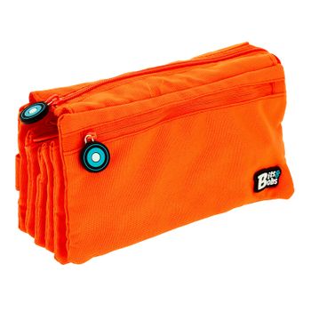 Grafoplas - Estuche Escolar Portatodo De Alta Capacidad Con Cuatro Cremalleras, Naranja