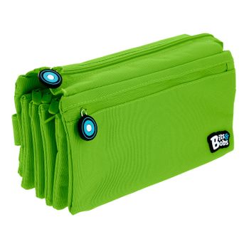 Grafoplas - Estuche Escolar Portatodo De Alta Capacidad Con Cuatro Cremalleras, Verde