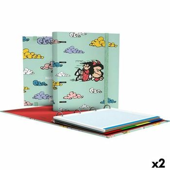 Carpeta De Anillas Grafoplas Carpebook Mafalda Verde A4 (2 Unidades)