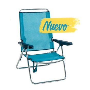 Pack De 2 Sillas Playa Fijas De Asiento Bajo Azul De Aluminio Y Textileno  De 54x40x71 Cm con Ofertas en Carrefour