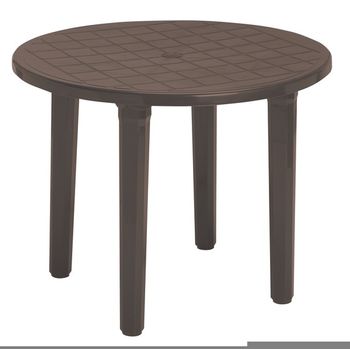 Primematik - Mesa Redonda 90 Cm Plegable Para Jardín Exterior De Madera De  Teca Certificada Kz12300 con Ofertas en Carrefour