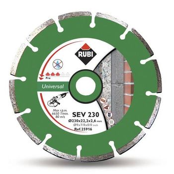 Disco Corte General Obra Segmentado 230 Mm Diamante Basic L Sev 230 Rubi