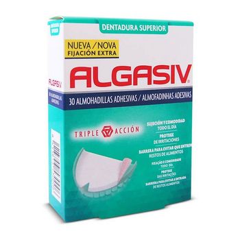 Almohadillas Adhesivas Para Dentaduras Superior Algasiv (30 Uds)